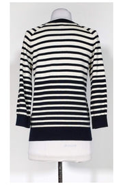 Current Boutique-Vince - White & Navy Striped Cardigan Sz S