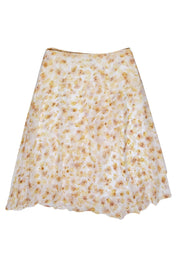 Current Boutique-Vince - Yellow Floral Print Midi Skirt Sz 8