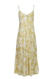 Current Boutique-Vince - Yellow & White Floral Print Sleeveless Maxi Dress Sz XS