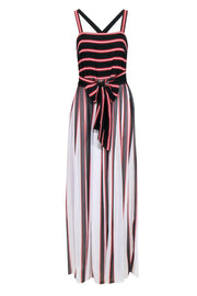 Current Boutique-W by Worth - Red, Black & White Pleated Maxi Dress Sz 2