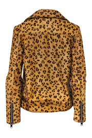 Current Boutique-Walter Baker - Tan Leopard Print Calf Hair Moto Jacket Sz M