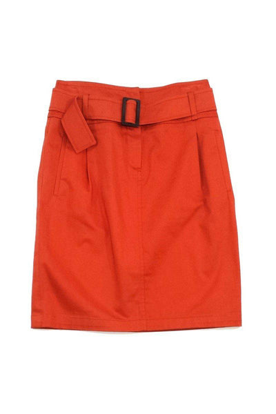 Current Boutique-Weekend Max Mara - Burnt Orange Belted Skirt Sz 6