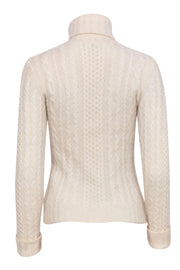 Current Boutique-White & Warren - Cream Cashmere Fisherman Turtleneck Sz S