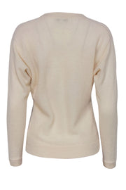 Current Boutique-White & Warren - Cream Ribbed Cashmere Pullover Sweater Sz XS