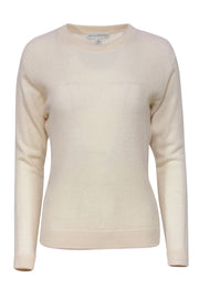 Current Boutique-White & Warren - Cream Ribbed Cashmere Pullover Sweater Sz XS