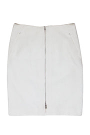 Current Boutique-Worth New York - White Textured Cotton Blend Pencil Skirt Sz 6