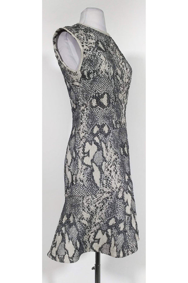 Current Boutique-Yigal Azrouel - Black & Cream Snakeskin Dress Sz 8