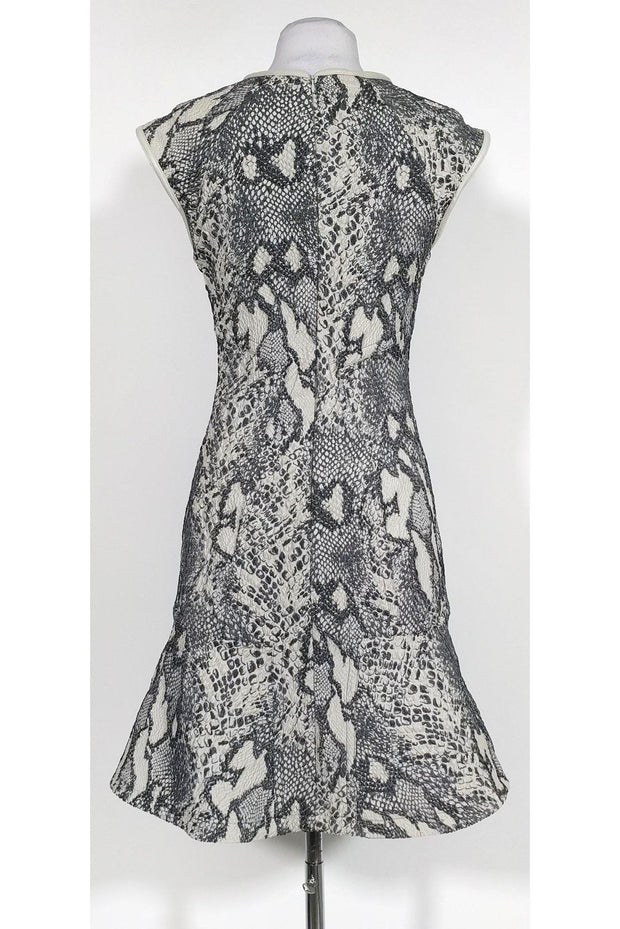 Current Boutique-Yigal Azrouel - Black & Cream Snakeskin Dress Sz 8