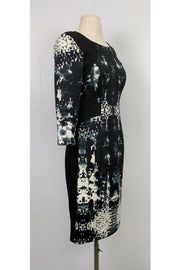 Current Boutique-Yoana Baraschi - Black & White Printed Bodycon Dress Sz 6