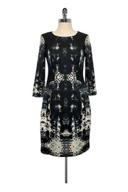 Current Boutique-Yoana Baraschi - Black & White Printed Bodycon Dress Sz 6