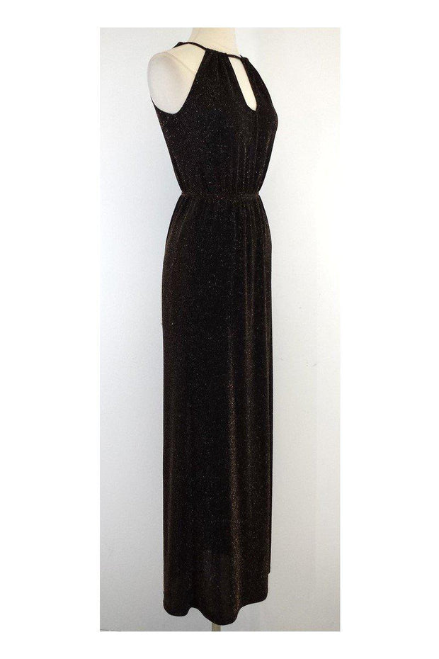 Current Boutique-Yudashkin Jeans - Black & Gold Sleeveless Maxi Dress Sz XS