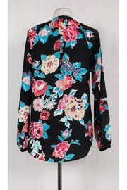 Current Boutique-Yumi Kim - Black Floral Blouse Sz XS