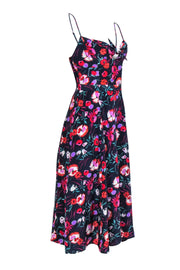 Current Boutique-Yumi Kim - Navy Floral Print A-Line Button Down Midi Sundress Sz S