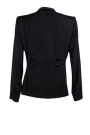 Current Boutique-Yves Saint Laurent - Black Blazer w/ Satin Lapels Sz 10