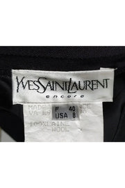 Current Boutique-Yves Saint Laurent - Black Wool Pencil Skirt Sz 8