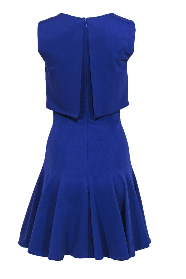 Current Boutique-ZAC Zac Posen - Purple Sleeveless Fit & Flare Dress w/ Layered Top Sz 4