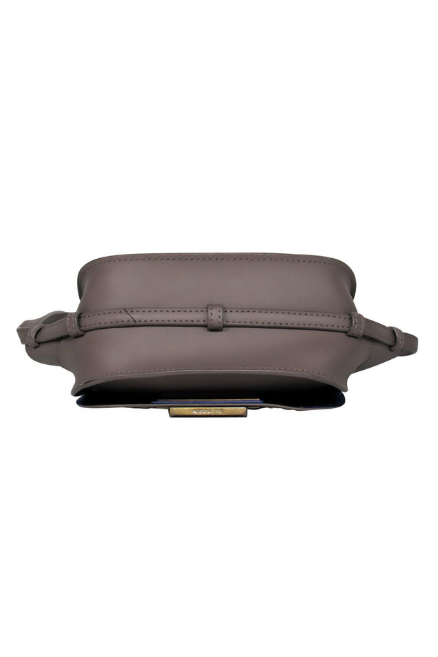 Current Boutique-Zac Posen - Taupe Leather Mini Crossbody w/ Grommets