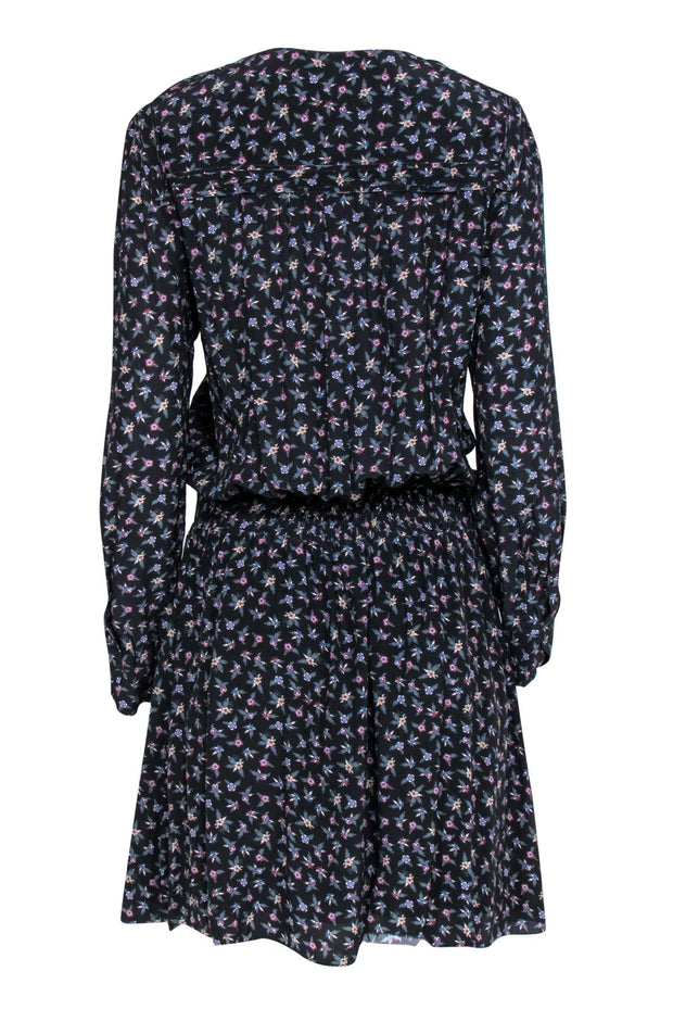 Current Boutique-Zadig & Voltaire - Black Long Sleeve Floral Print Dress Sz M