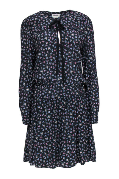 Current Boutique-Zadig & Voltaire - Black Long Sleeve Floral Print Dress Sz M