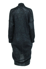 Current Boutique-Zadig & Voltaire - Green & Black Mohair Blend Knit Duster