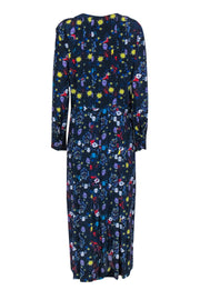 Current Boutique-Zadig & Voltaire - Navy & Multicolor Print Maxi Dress w/ Ruffled Trim Sz M