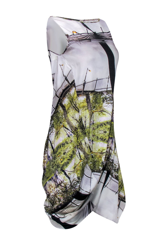 Current Boutique-Zero & Maria Cornejo - Sidewalk Park Print Sleeveless Silk Dress Sz 4